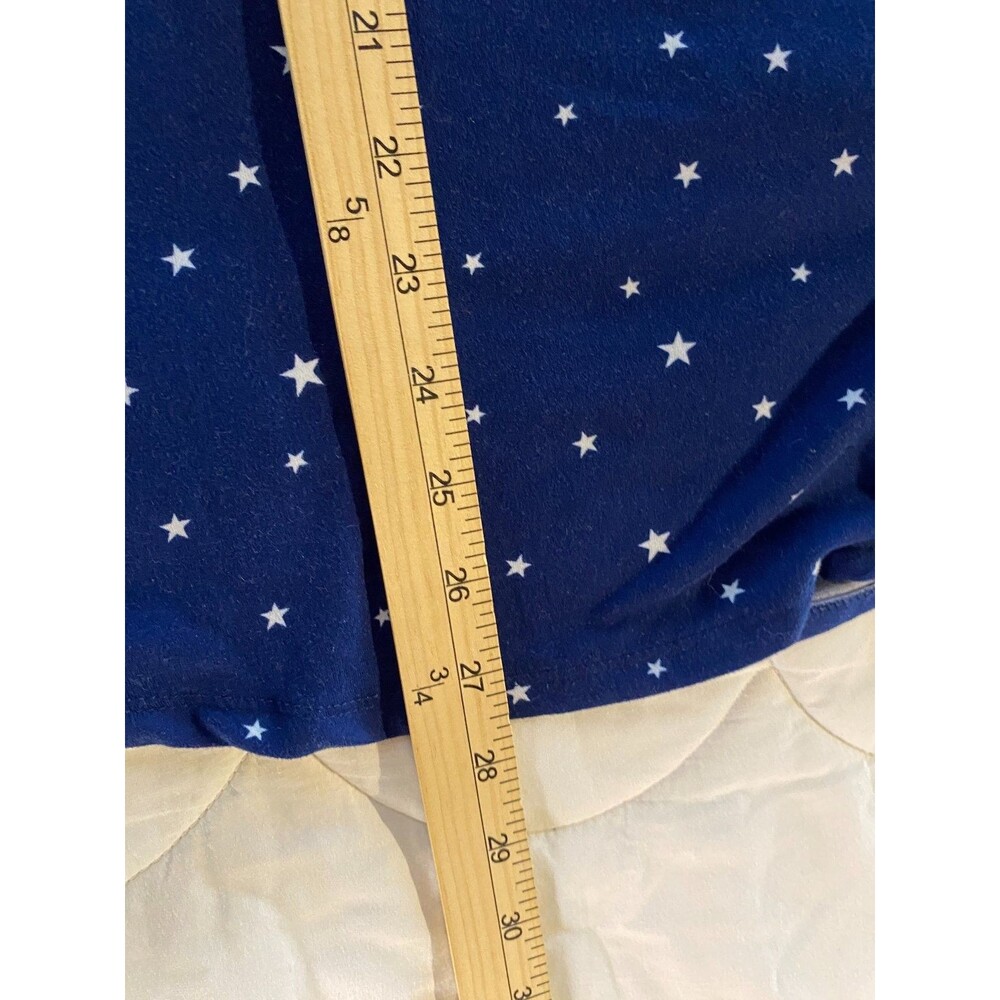 Joyspun Women's Plus Sz 3X Sleepwear Set Navy Blue Star Print Polyester - Picture 12 of 16